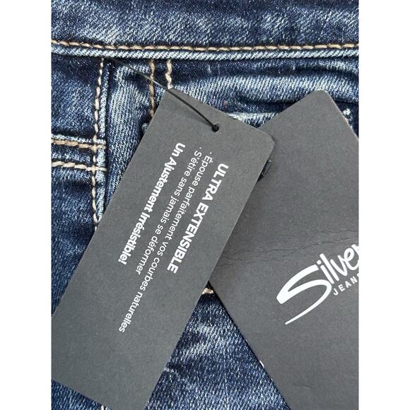 Silver Jeans Suki Mid Rise Straight Leg Jeans Medium Wash size 24x27 New W Tags. - Picture 6 of 15